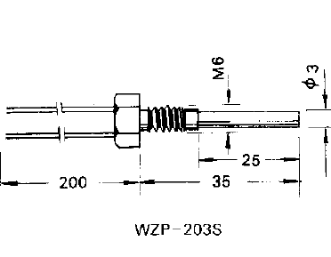 WZP-203S引进型不锈钢铂电阻元件