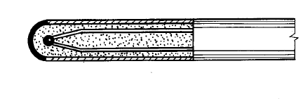 铠装热电偶测量端（热端）为绝缘式的结构形式