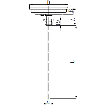 WSS-301可动外螺纹轴向双金属温度计安装图片