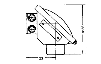 铠装热电偶小接线盒式接线图片及尺寸