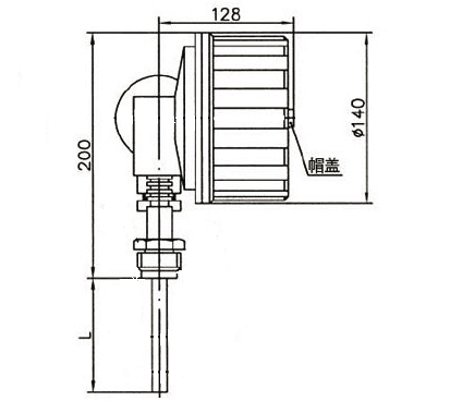 WSSX-411B可动螺纹径向防爆电接点双金属温度计安装图片