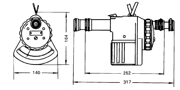WGG2-323非接触式光学高温计外形尺寸