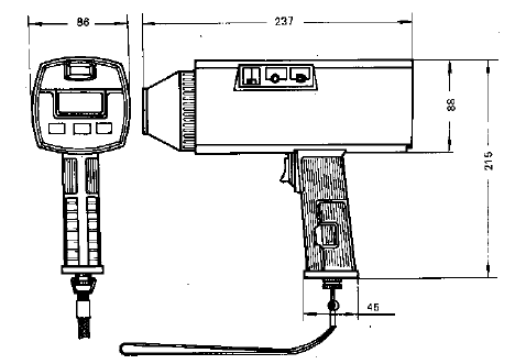 WFHX-63便携式红外辐射高温计外形尺寸