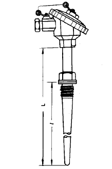 WZP-631固定螺纹锥形套管热电阻安装图片