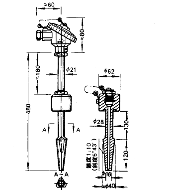 WRNR-01、WRER-01电阻测温专用热电偶