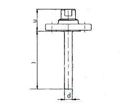 法兰式温度计套管安装图片及尺寸