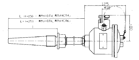 SBWR-2280/640d隔爆一体化热电偶温度变送器安装图片