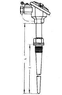 WRE-621锥形套管热电偶安装图片