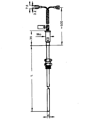 WRCK-292固定卡套螺纹铠装热电偶安装图片