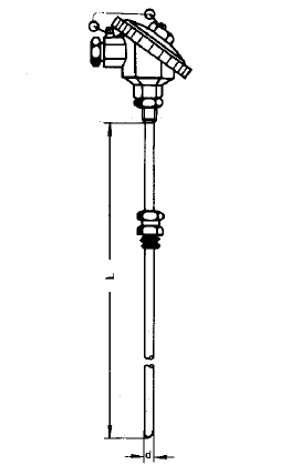 WRNK-231固定卡套螺纹铠装热电偶安装图片