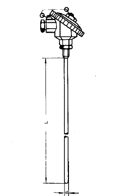 WRNK-131无固定铠装热电偶安装图片