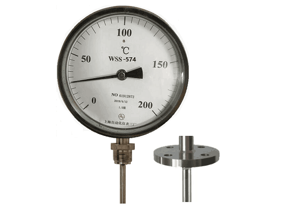 WSS-574固定法兰万向抽芯式双金属温度计
