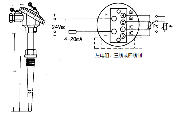 SBWZ-2480/631热电阻一体化温度变送器安装图片