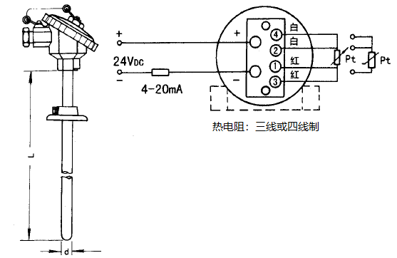 SBWZ-2481/331热电阻一体化温度变送器安装图片