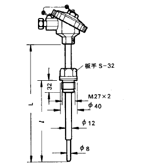 WZP-2312A固定螺纹防水式引进型热电阻安装图片